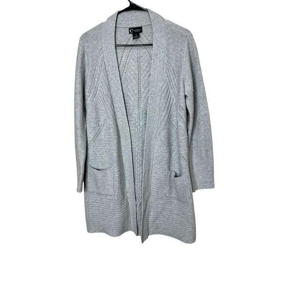 C By Bloomingdales Women's 100% Cashmere Open Cardigan Sweater Size M‎ - Picture 1 of 8